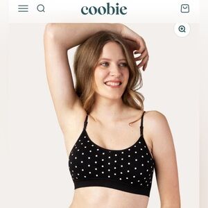Coobie Black & White Polka Dot Scoop Neck Cami Bra 9012